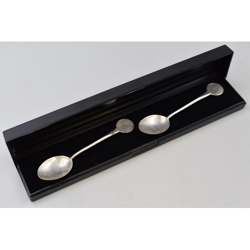 7 - A Pair of Hallmarked Birmingham Silver 'N.A.S.D.A' Teaspoons, Circa 1937. Marked 'Renart'