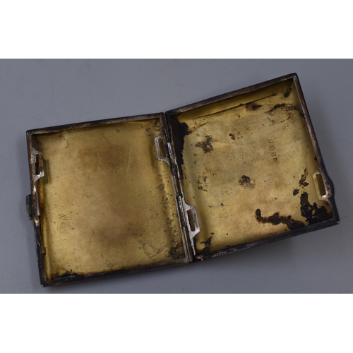 26 - A Hallmarked Birmingham Silver Cigarette Case, Circa 1922