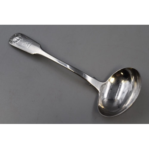 28 - A Hallmarked Georgian Silver Sauce Ladle, Approx 7