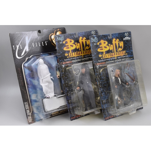 470 - Selection of Vintage Action Figures Including The X-Files Agent Scully, Buffy The Vampire Slayer Buf... 