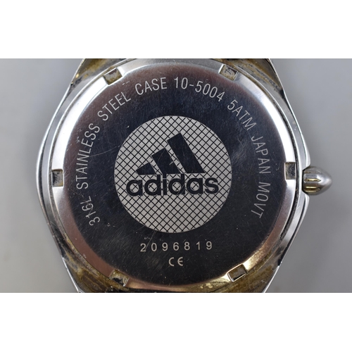 52 - adidas Quartz Gents Sportb Watch with Leather Strap (Working)