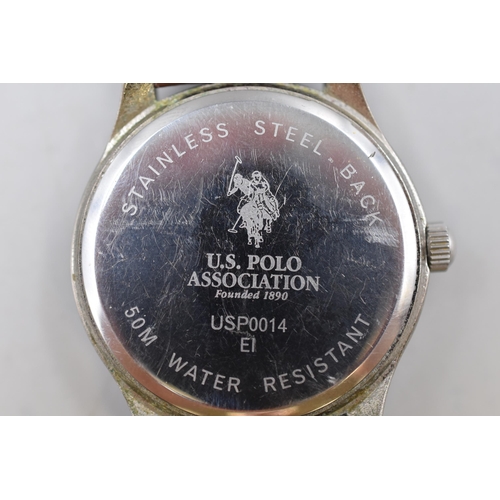 56 - US Polo Association Quartz Gents Watch Complete with Leather Strap