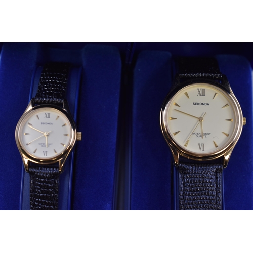 59 - Matching Pair of His and Hers Sekonda Watches Complete with Cases