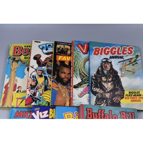 479 - Collection of Ten Vintage Comic Books including Biggles, Victor and TV Favourites