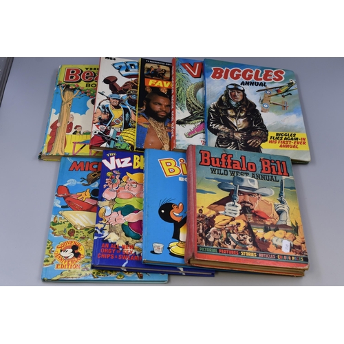 479 - Collection of Ten Vintage Comic Books including Biggles, Victor and TV Favourites