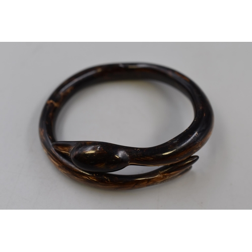 62 - An Akar Bahar Brahma Coral Dolphin Bangle, In Presentation Box