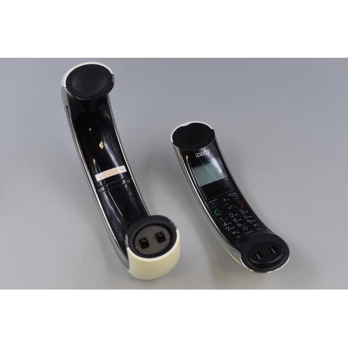 335 - Limited Edition iDect Eclipse Plus Twin Retro telephone with Built in Answer Machine complete with p... 