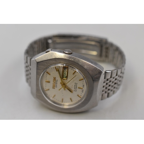 85 - Ricoh Crystal 21 Jewels Automatic Day / Date Gents Watch (Working)