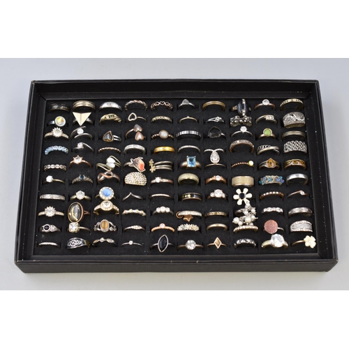 86 - One Hundred Assorted Designer Rings, In Presentation Box