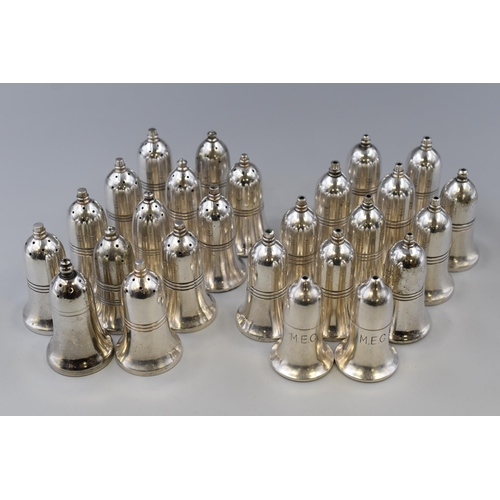 350 - Thirteen Silver Plated Salt and Pepper Sets