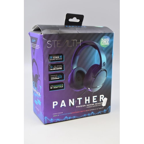 524 - Stealth Panther Gaming Headset in Box