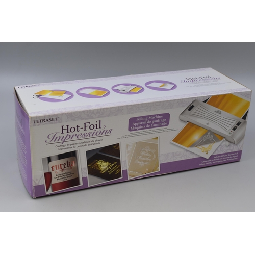 530 - As New Boxed Hot-Foil Impressions Foiling Machine complete with Disk power Lead and Instructions, po... 