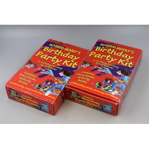 535 - Two Horrid Henry's Party Kits