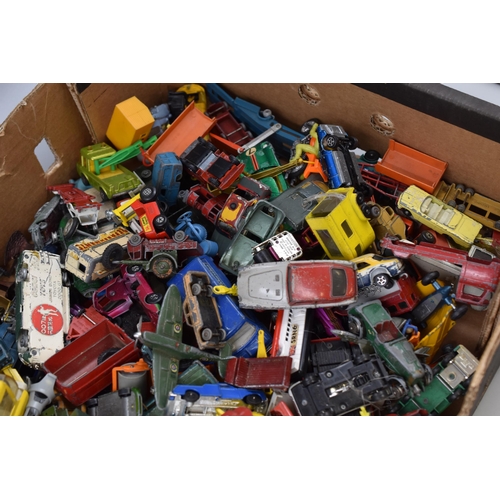 537 - Large selection of vintage play worn die cast vehicles mainly spares or repair.