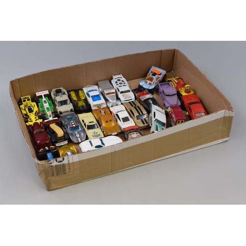 540 - A selection of playworn vehicles including: '35 Classic Caddy, Ford GT-40, MS-T Suzuka, 1970 Chevell... 