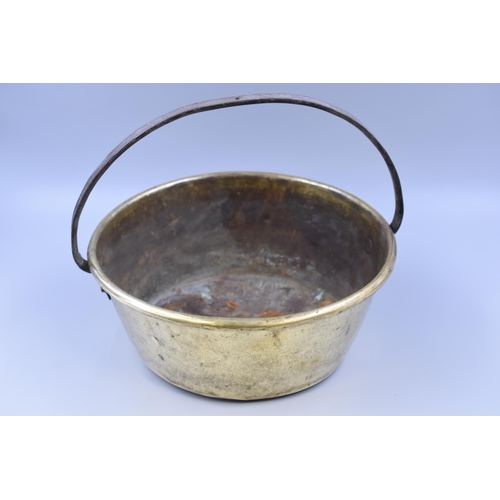 394 - Vintage Brass Jam Pan (13