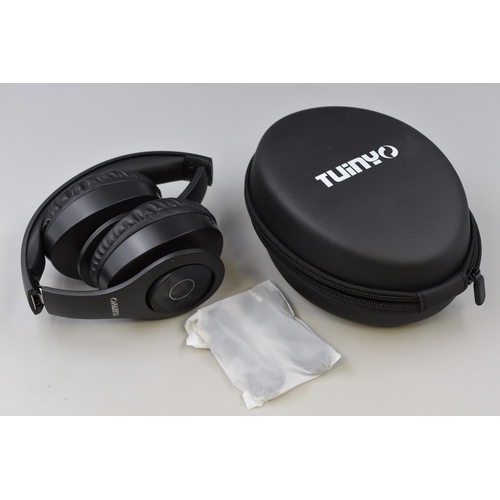 419 - Pair of New Tuiny Bluetooth Headphones complete with Case