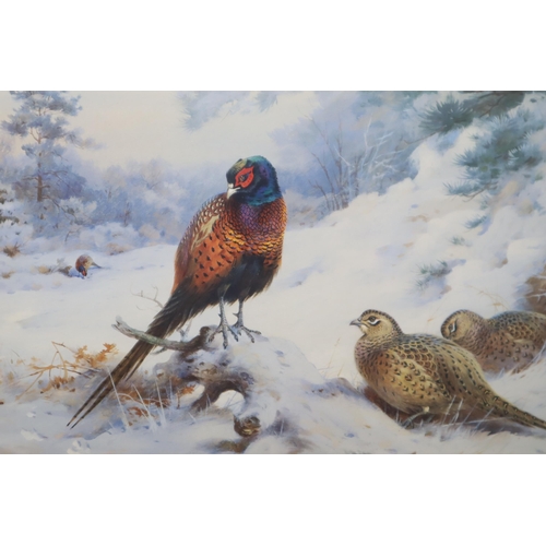 423 - Two Framed and Glazed Limited Edition Archibald Thorburn Prints, Depicting Family of Pheasants and F... 