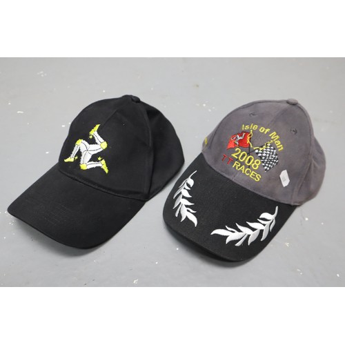 437 - Two Isle of Man TT Caps (2006 and 2008), With Isle of Man TT Supporters Club Overalls (Size 40), And... 