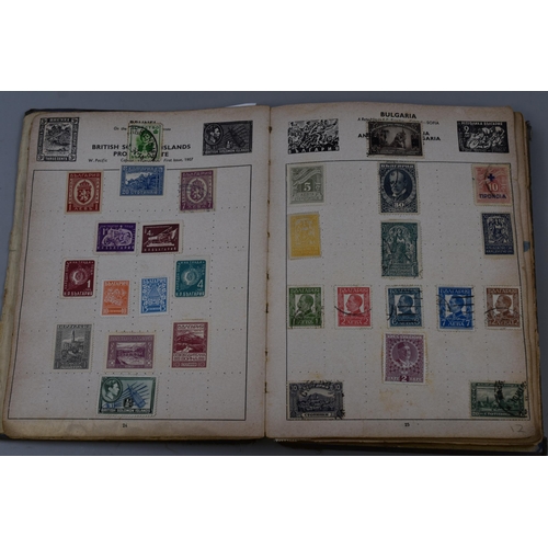 441 - The Improved Vintage Postage Album with 100s of World and Commonwealth Vintage Stamps, Plus the Stir... 