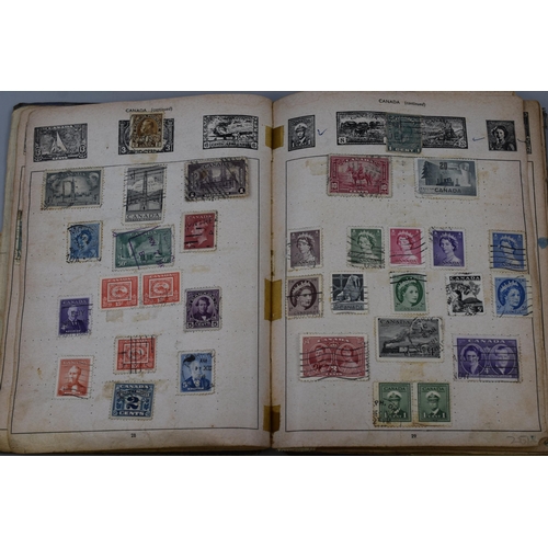 441 - The Improved Vintage Postage Album with 100s of World and Commonwealth Vintage Stamps, Plus the Stir... 