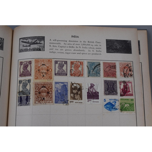 441 - The Improved Vintage Postage Album with 100s of World and Commonwealth Vintage Stamps, Plus the Stir... 