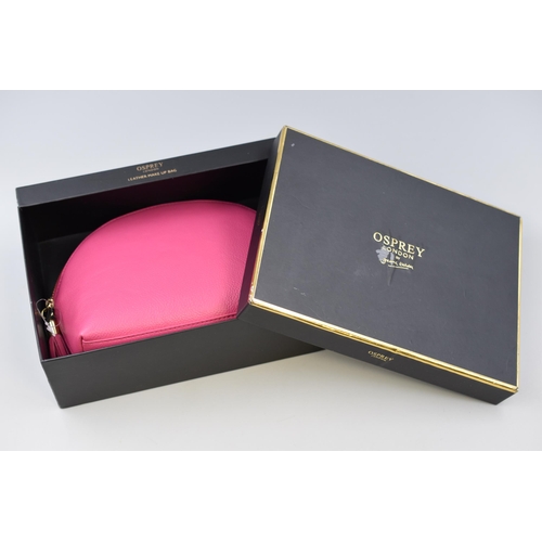 450 - A Boxed Osprey of London Graeme Ellisdon Leather Make Up Bag