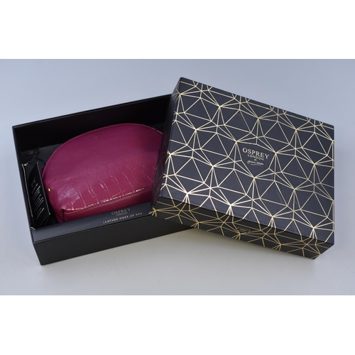 454 - A Boxed Osprey of London Graeme Ellisdon Leather Make Up Bag