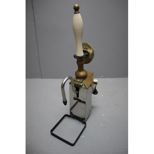 843 - Vintage Brass Beer Pump Head with Pedigree Badge