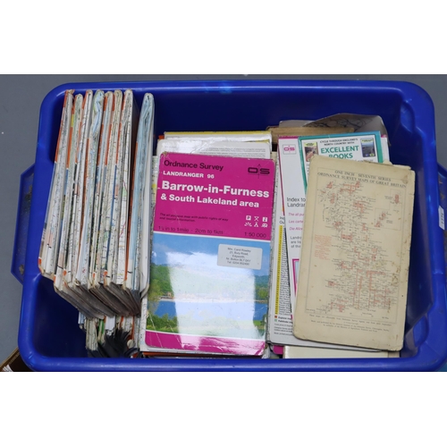 850 - A Large Selection of Road and A-Z Maps, Drivers Licenses, And Driving Medals. Includes Many Ordinanc... 