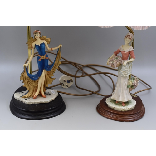 856 - A Selection of Four Table Lamps To Include Two Leonard Lady Lamps (One Lights Up, Other is AF), And ... 