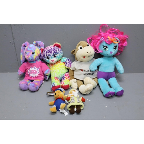 801 - A Selection of Soft Toys To Include Choo Choo Pooh, Winnie The Pooh Grandfather Frost, Build A Bear,... 