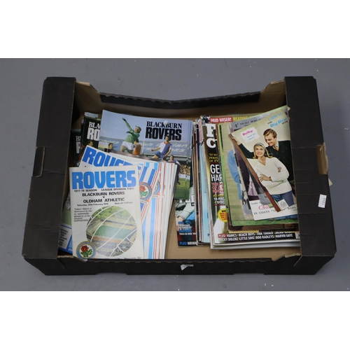 778 - A Selection of Magazines and Blackburn Rovers Football Programmes. Includes Knitting Patterns, Recor... 