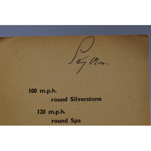 216 - Stirling Moss Signed Copy of The Scottie Book of Motor Racing with a letter of Authenticity again si... 