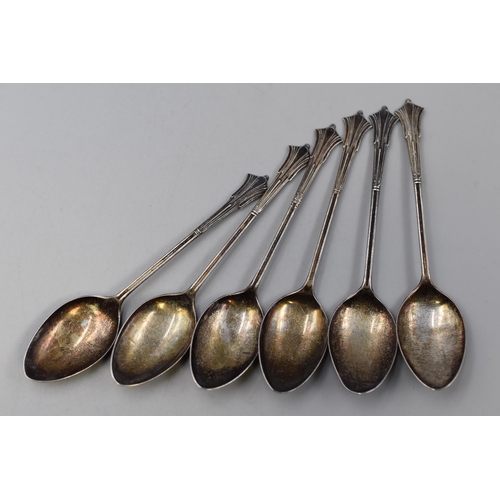 37 - Set of 6 Hallmarked Birmingham Silver Tea Spoons