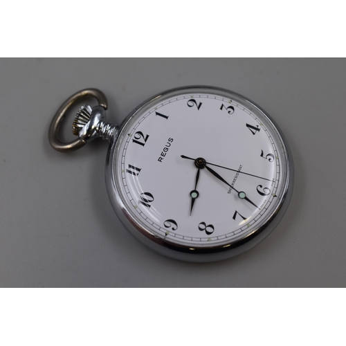 76 - Regus Mechanical Swiss Made Pocket Watch (Working)