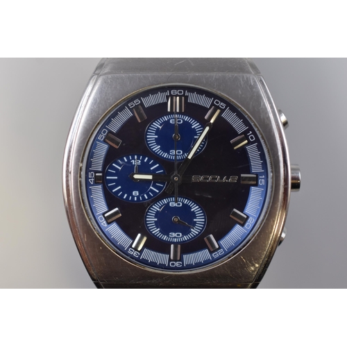 80 - accu 2 Gents Blue Dial Chronograph Watch (Working)