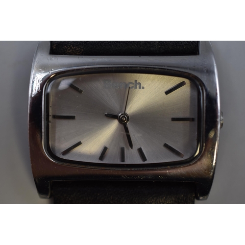 88 - Bench Quartz Watch with original Leather Strap (Working)