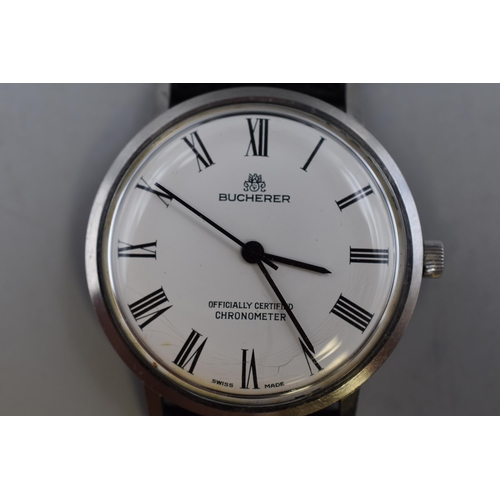 98 - A Bucherer Automatic Chronometer Gents Watch, In Working Order