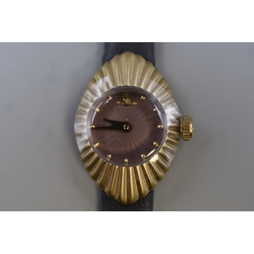 110 - Vivienne Westwood Ladies Watch with Leather Strap, Tags and Box (Working)