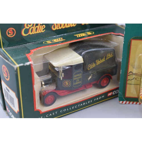 570 - Collection of four Eddie Stobart LTD Corgi model trucks including The adventures of Steady Eddie