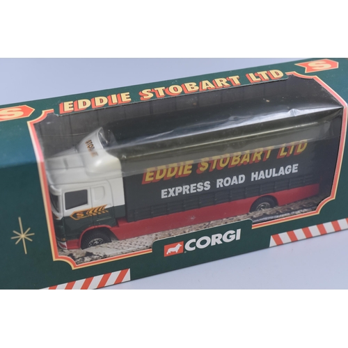 570 - Collection of four Eddie Stobart LTD Corgi model trucks including The adventures of Steady Eddie