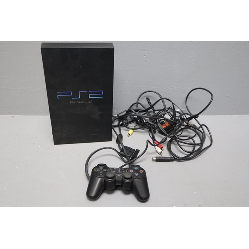 137 - Boxed Playstation 2 (powers on when tested) with all leads and 1 controller