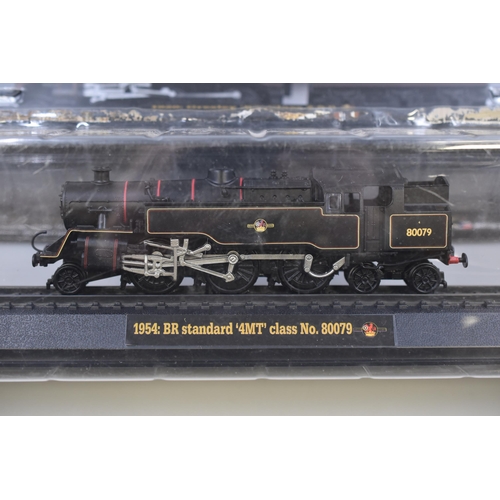 638 - Collection of model train display stands with engines - 1946 SR 4-6-2 NO.21C151 Winston Churchill, 1... 