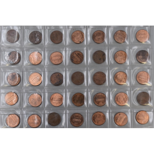 152 - Approx 63 USA Lincoln One Cent Coins (Various Dates)