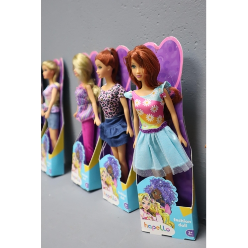 616 - Nine Hapello Fashion dolls all in original boxes