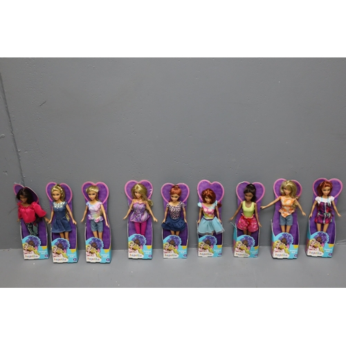 616 - Nine Hapello Fashion dolls all in original boxes