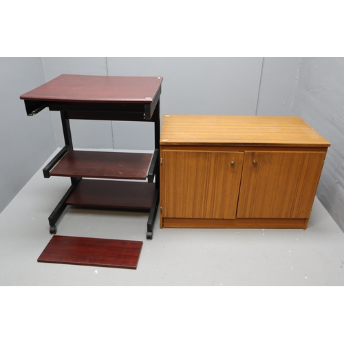 650 - Console / Computer Table Standing on Castors (23