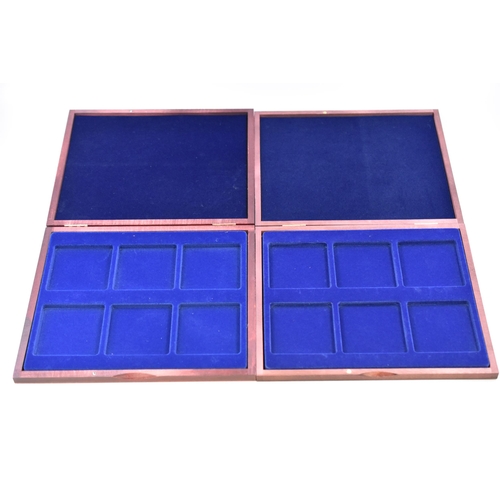 162 - Two Wood Cased Coin Display Cases (11