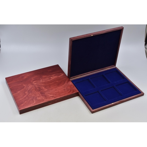 162 - Two Wood Cased Coin Display Cases (11